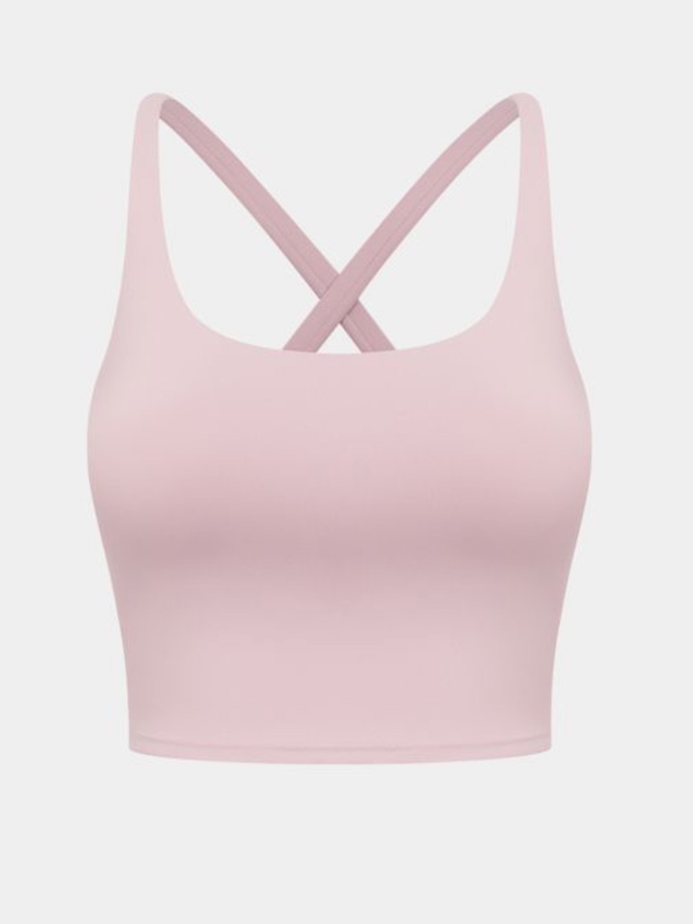 HALARA Mauve Cross-Back Cropped Sports Tank